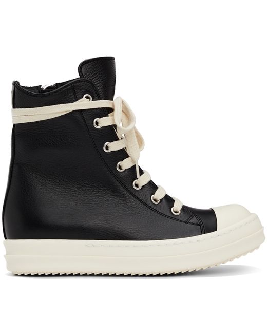 Rick Owens Grained Leather Sneakers