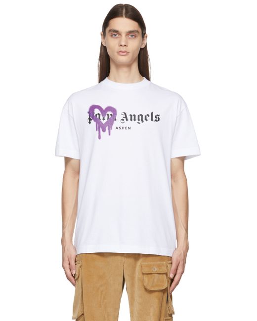 Palm Angels Purple St. Moritz Sprayed T-Shirt