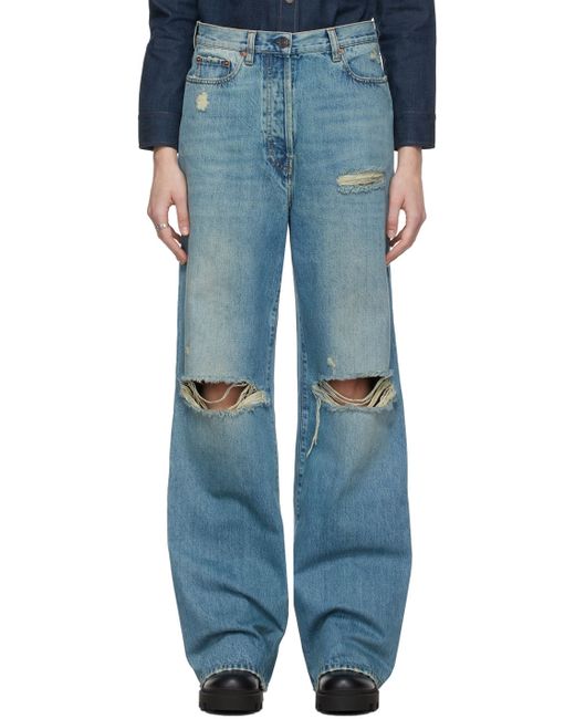 Gucci Eco-Washed Organic Denim Ripped Jeans