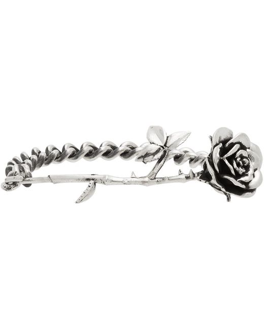 Enfants Riches Deprimes Silver Rose Chain Bracelet