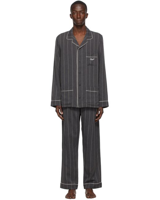 Ermenegildo Zegna Grey Classic Pyjama Set