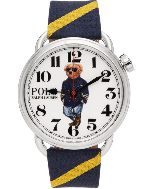 Polo Ralph Lauren Blue Yellow Nautical Polo Bear 42mm Watch