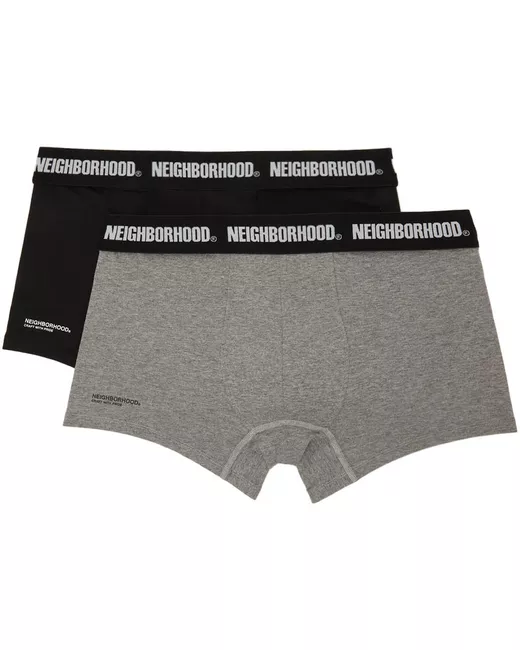 Neighborhood Two-Pack Black Grey Classic Boxer Briefs