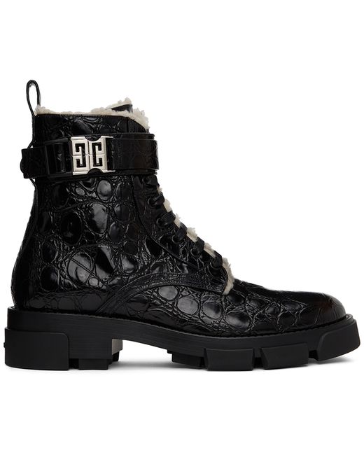 Givenchy Terra Shearling-Lined Combat Boots