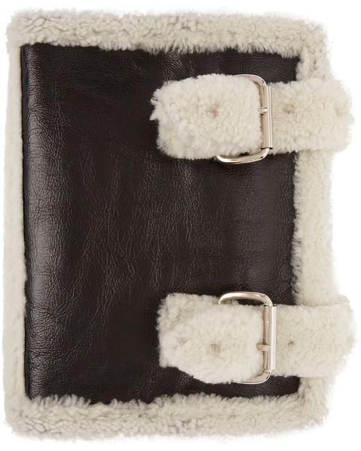 Stefan Cooke Off-White Shearling Collar Scarf