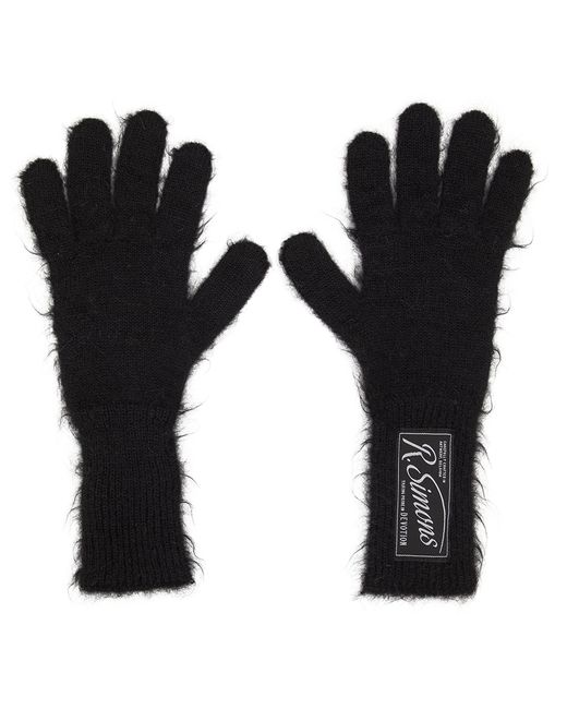 Raf Simons Mohair Short Logo Gloves