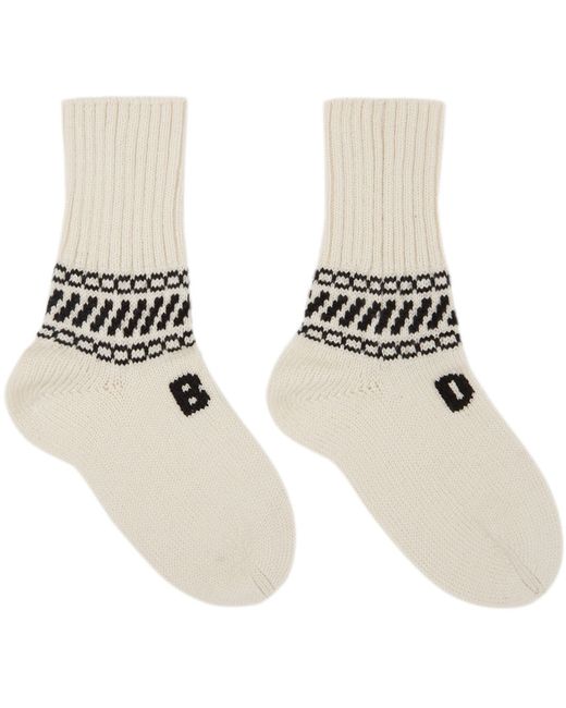Bode Off-White Jacquard Socks