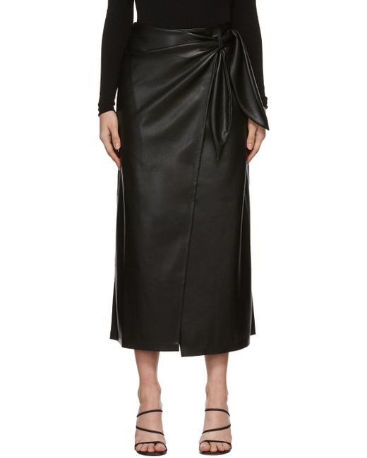 Nanushka Vegan Leather Amas Sarong Skirt