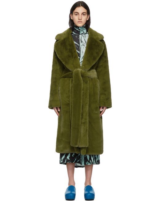 Proenza Schouler Faux-Fur Belted Coat