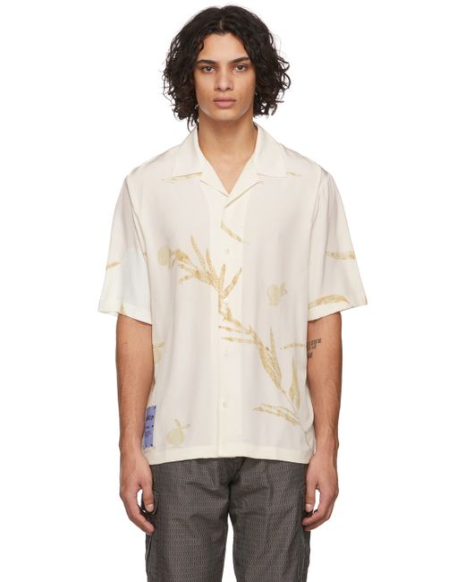 McQ Alexander McQueen Off Pressed Leaves Casual Shirt