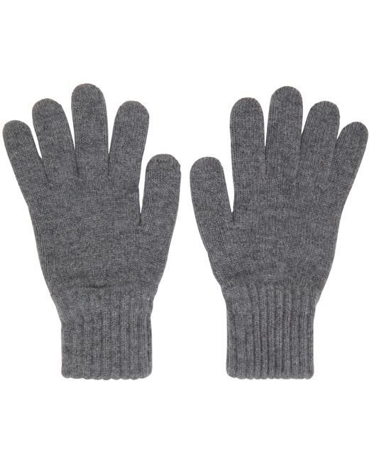Drake's Grey Lambswool Gloves