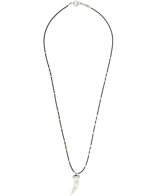 Isabel Marant Black Off-White Cord Aimable Necklace