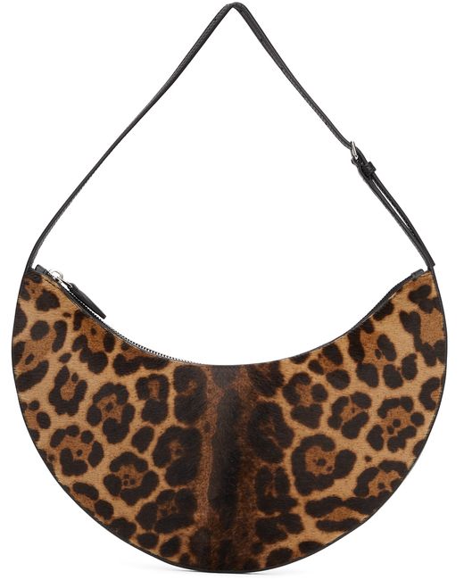 Alaïa Leopard Pony Demi-Lune Shoulder Bag