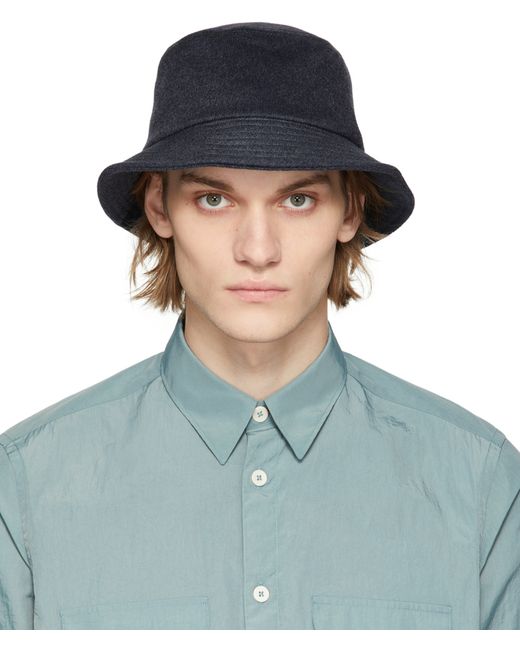 PS Paul Smith Blue Wool Bucket Hat