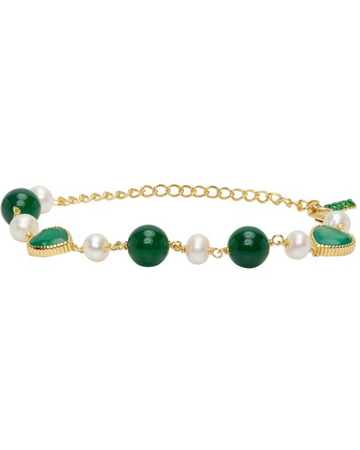 Veert Gold Onyx Pearl Bracelet