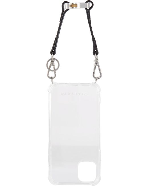 1017 Alyx 9Sm Transparent Small Leather Strap iPhone 11 Case