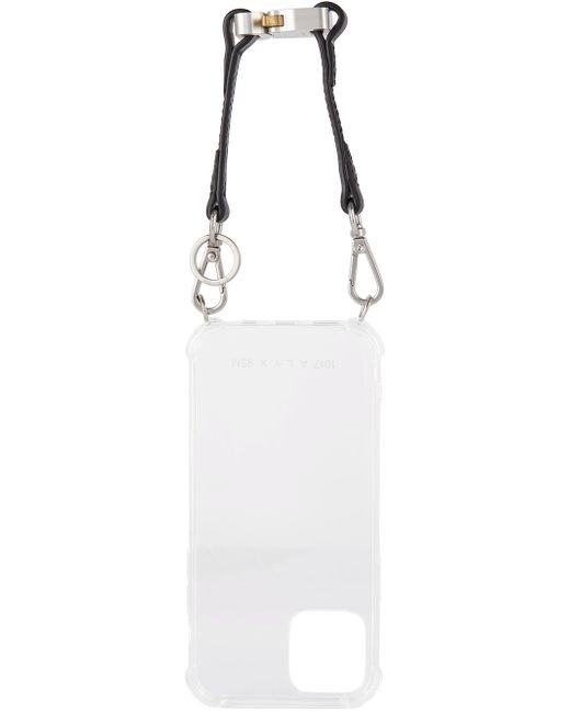 1017 Alyx 9Sm Transparent Small Leather Strap iPhone 12 Case