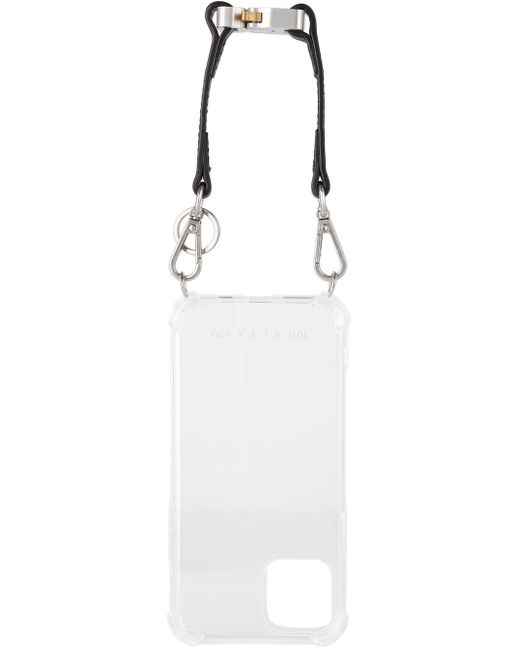 1017 Alyx 9Sm Transparent Small Leather Strap iPhone 11 Pro Case
