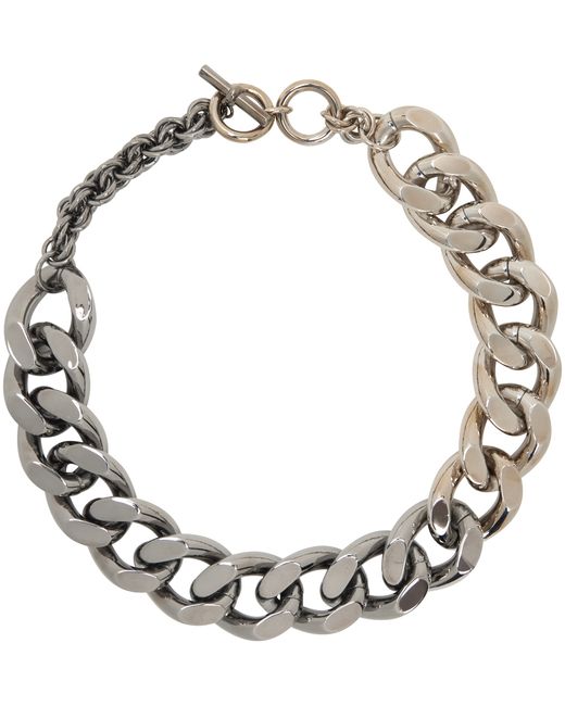J.W.Anderson Gunmetal Oversized Chain Necklace