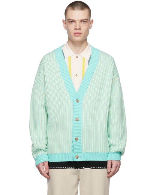 King & Tuckfield Off-White Striped Cardigan