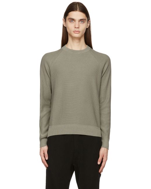 Tom Ford Grey Silk Link Ribs Sweater