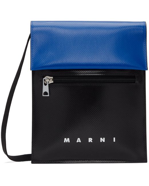 Marni Blue Tribeca Messenger Bag
