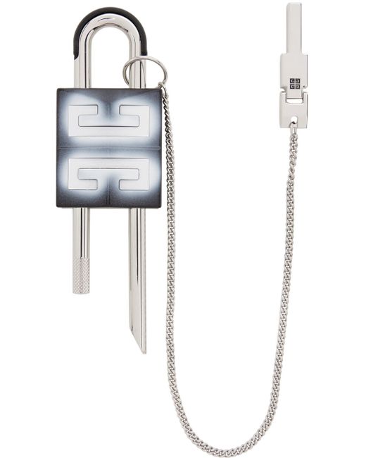Givenchy Black Chito Edition Medium 4G Padlock Keychain