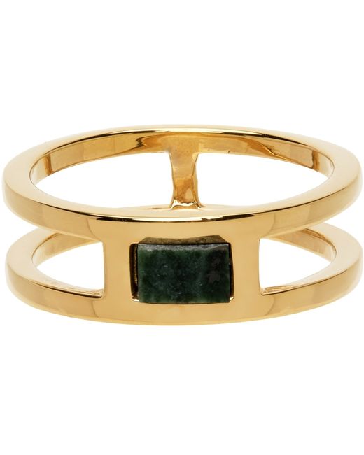 Giorgio Armani Gold Marble Double Ring