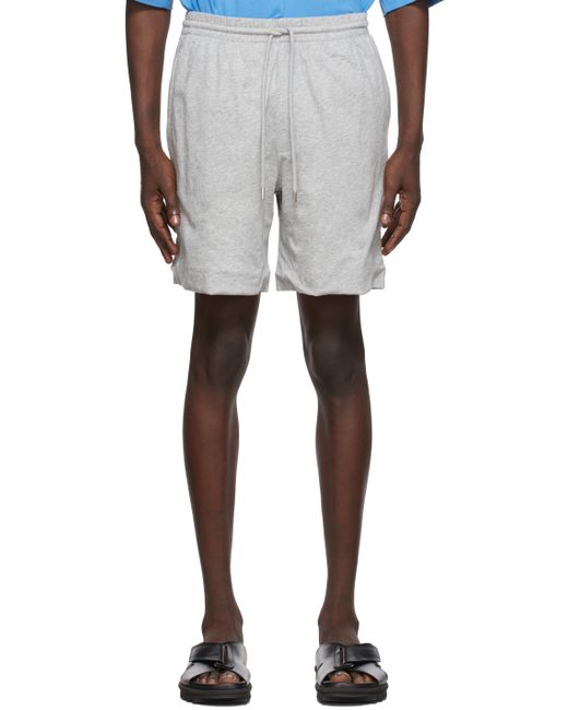 Dries Van Noten Grey Cotton Jersey Shorts