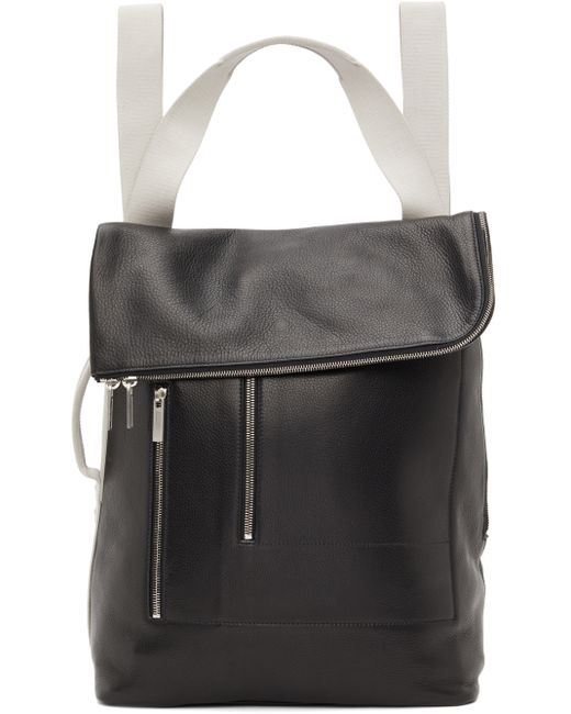 Rick Owens Grey Leather Cargo Backpack