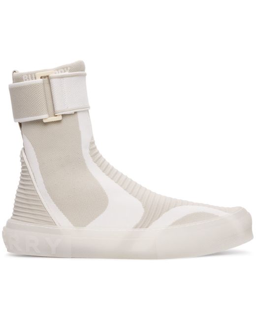 Burberry Exclusive Knit High Top Sneakers