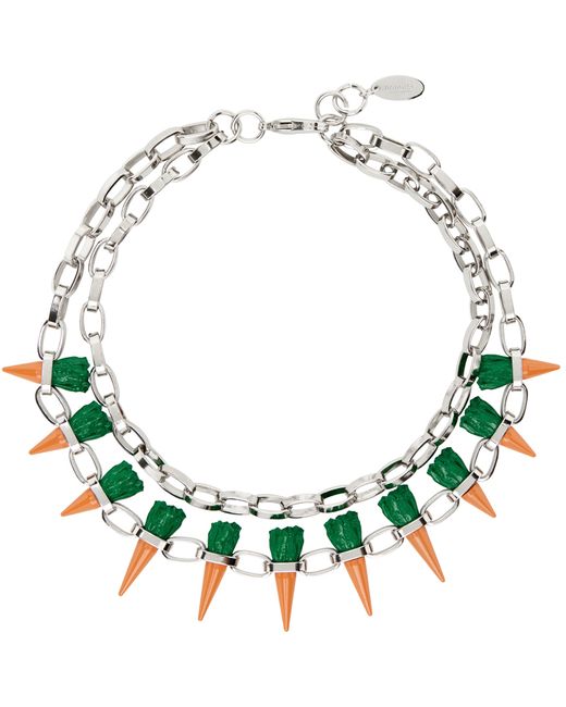 Doublet Carrot Studs Necklace