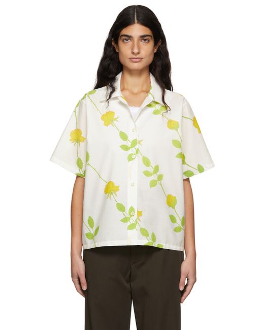 Tanner Fletcher One-Off Yellow Roses 60s Sheet Shirt