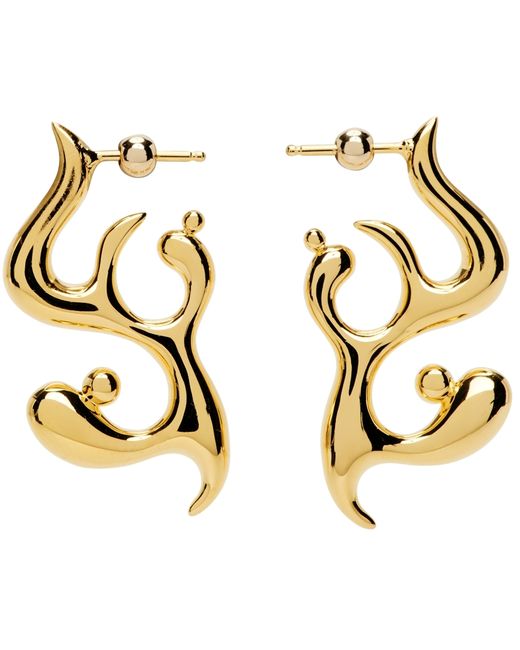 Hannah Jewett Gold Succulent Flame Earrings