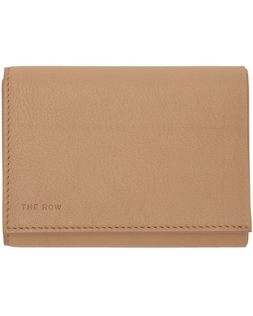 The Row Tan Mini Trifold Wallet