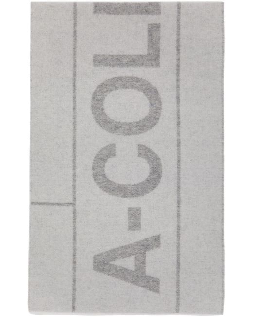 A-Cold-Wall Grey Wool Logo Scarf