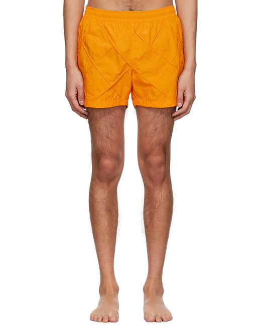 Bottega Veneta Orange Nylon Swim Shorts