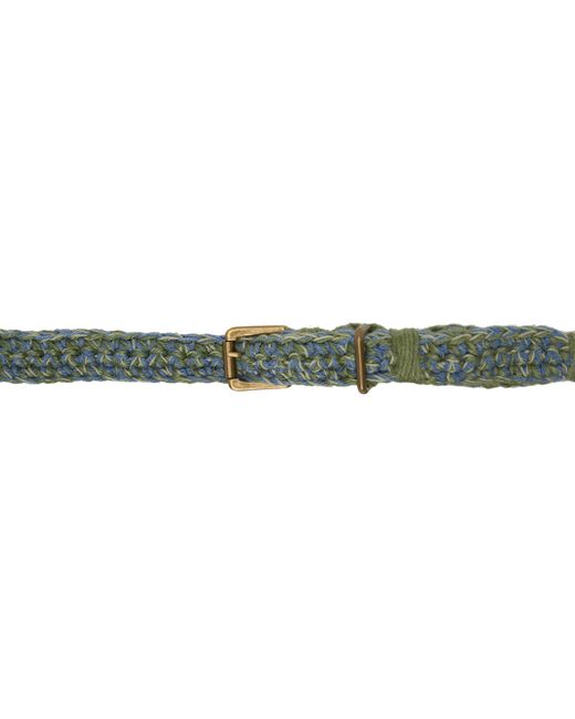 Nicholas Daley Blue Crocheted Belt