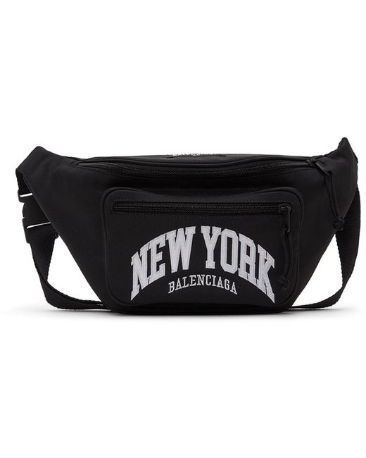 Balenciaga Black New York Cities Belt Bag