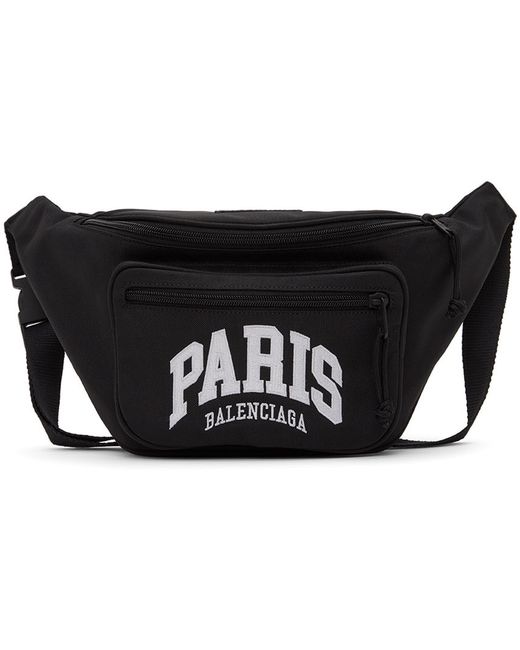 Balenciaga Black Paris Cities Belt Bag