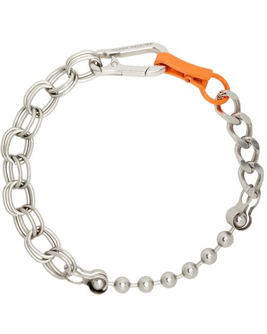 Heron Preston Orange Multichain Necklace