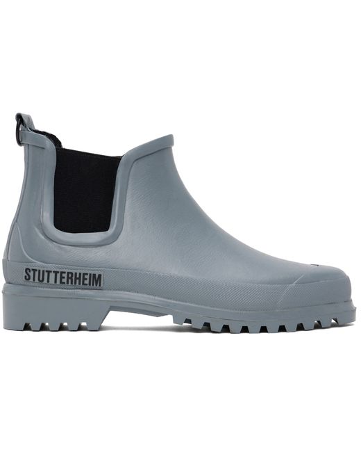 Stutterheim Grey Novesta Edition Rainwalker Chelsea Boots