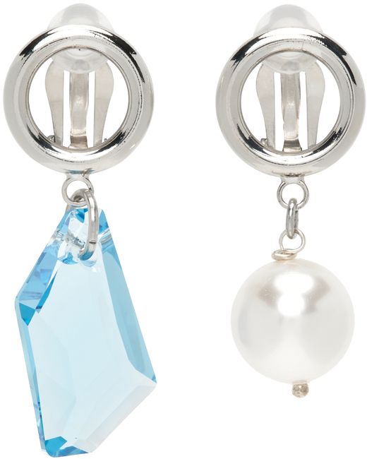 Justine Clenquet Exclusive Silver Laura Clip-On Earrings