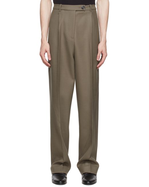 Peter Do Taupe Virgin Wool Trousers