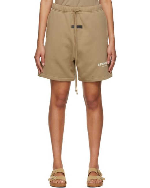Essentials Tan Cotton Shorts