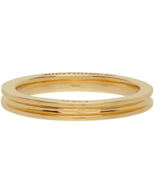 Wooyoungmi Exclusive Gold Prelude Groove Ring