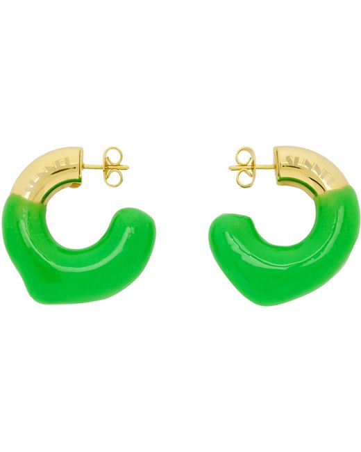 Sunnei Exclusive Gold Rubberized Earrings