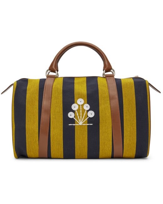 Bode Navy Yellow Carryall Tote