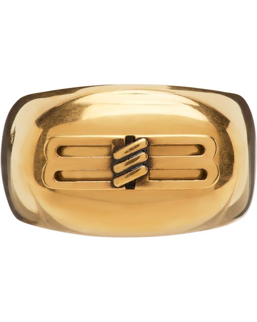 Balenciaga Gold BB Icon Ring