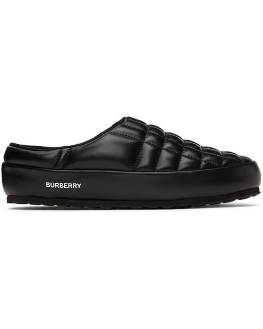 Burberry Leather Quilted Slippers